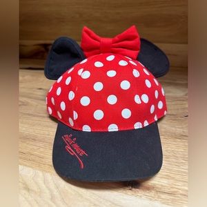 Disney Parks Minnie Mouse original Red Polka Dot Baseball Cap NWOT